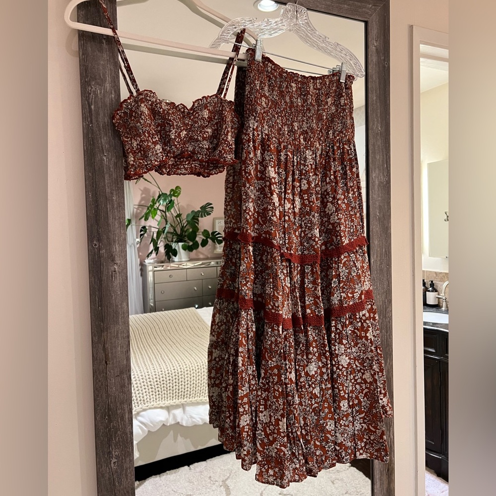 Free People Maxi Skirt Set